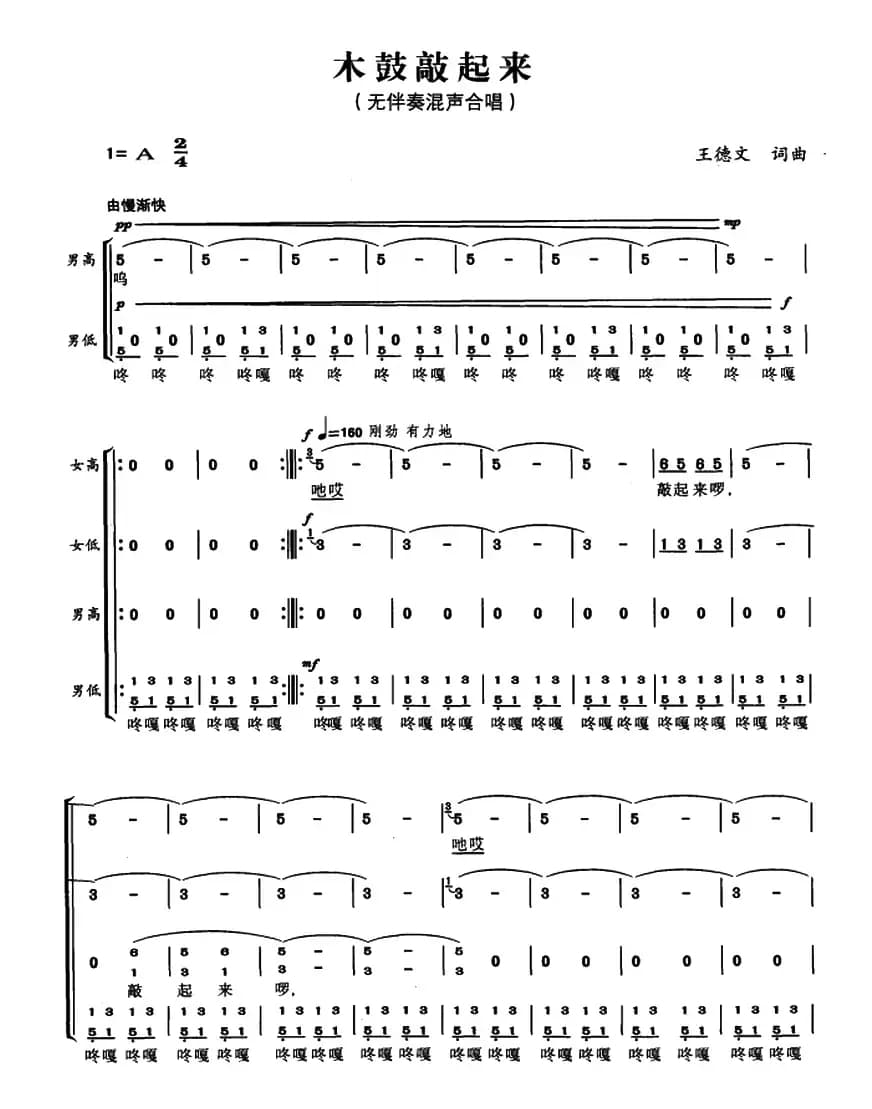 木鼓敲起来（王德文 词曲）