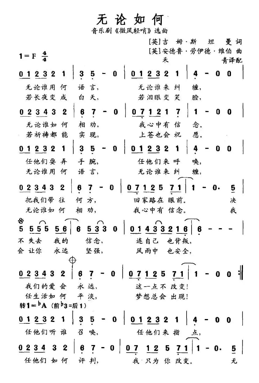 NO Matter What（无论如何 [英]）