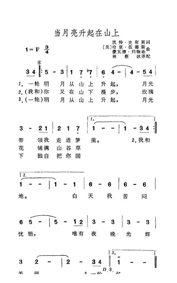 当月亮升起在山上（美）