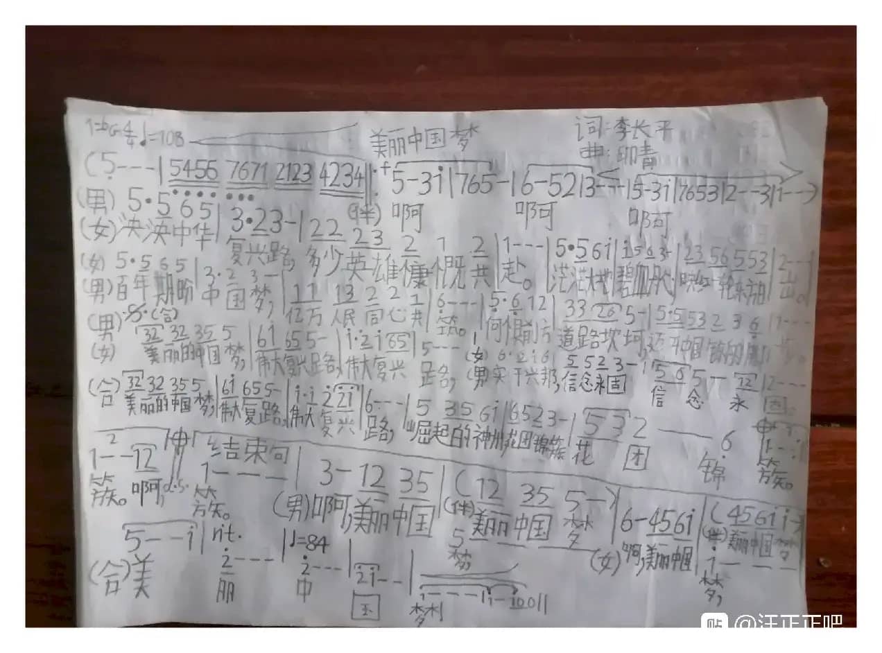 美丽中国梦（李长平词 印青曲）