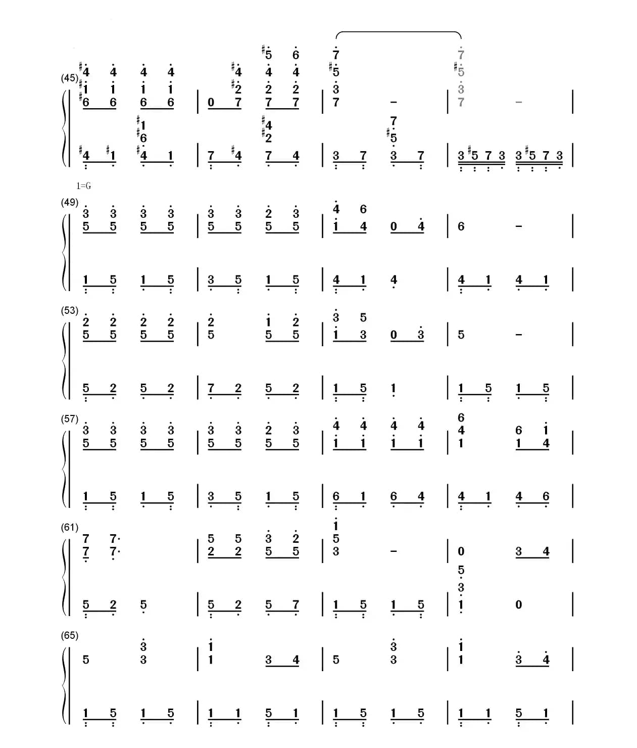 花仙子之歌钢琴简谱（花の子ルンルン）