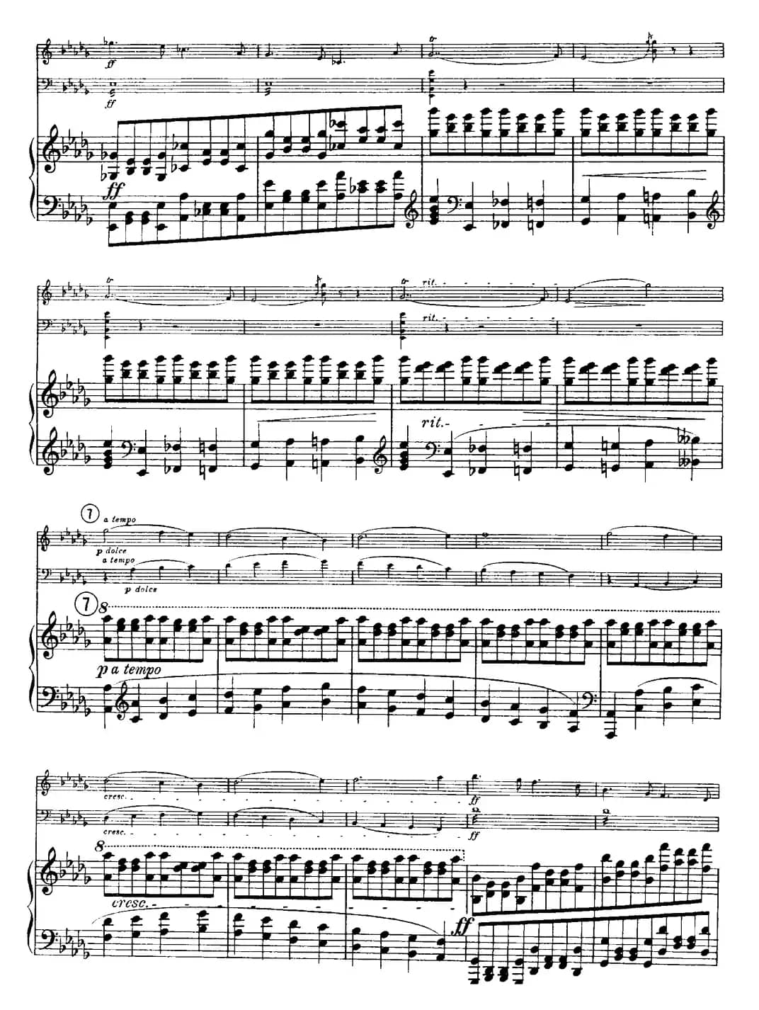 Franck《Piano Trio Op.1 No.1,F-sharp minor》(Ⅲ、小提琴+大提琴+钢琴伴奏)