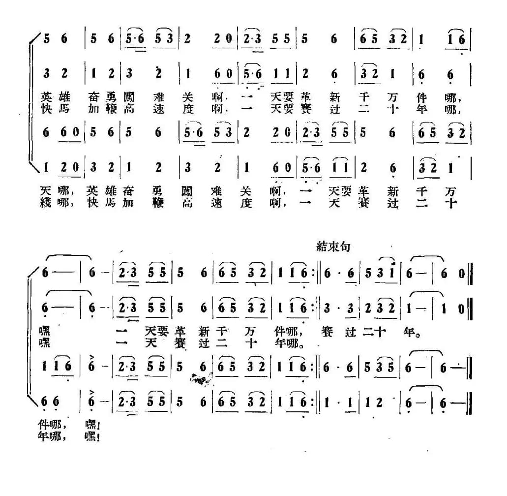 技术革命大开展（大合唱《我们在毛主席身边》之三）