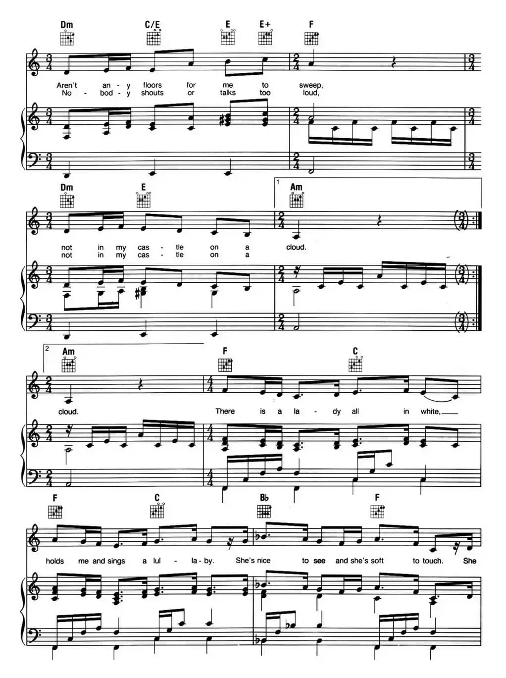 Castle on a Cloud (音乐剧《悲惨世界》(Les Miserables)选曲、正谱 )