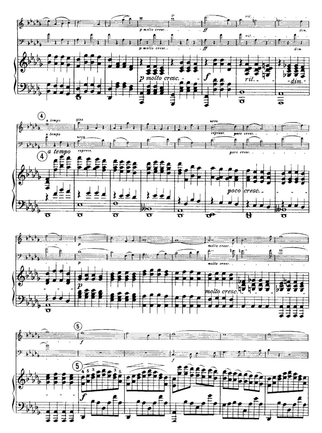 Franck《Piano Trio Op.1 No.1,F-sharp minor》(Ⅲ、小提琴+大提琴+钢琴伴奏)