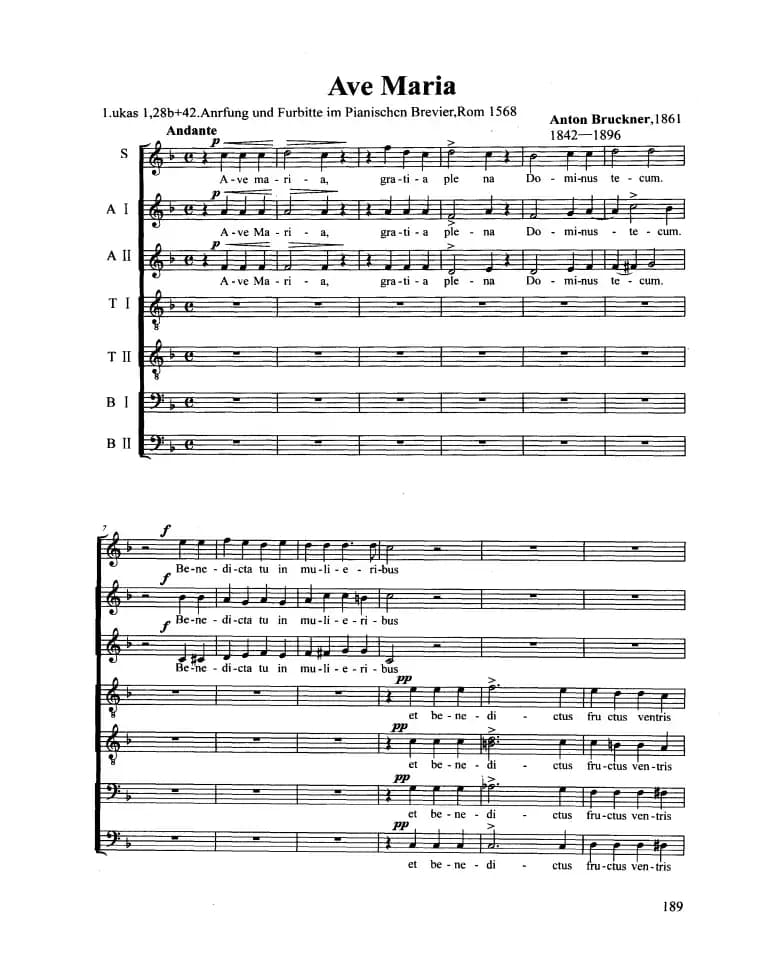 Ave Maria（合唱 正谱）