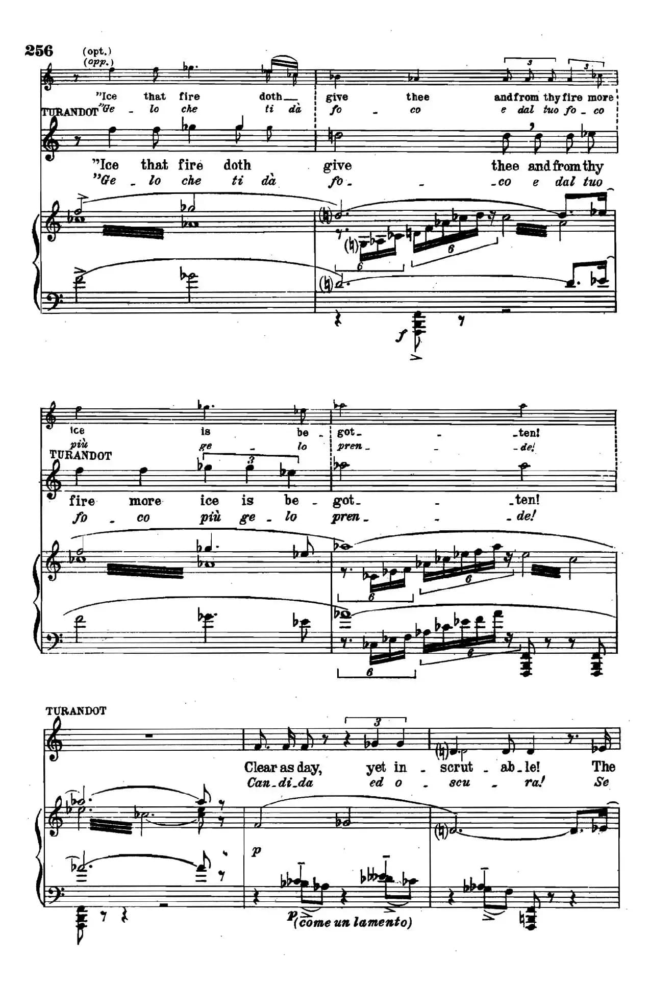 《图兰朵公主》三幕五场歌剧（英意双语）全谱（钢琴伴奏谱 P264——282）