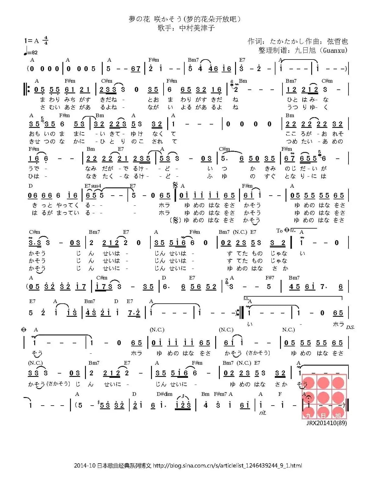 [日]夢の花 咲かそう（梦的花朵开放吧）