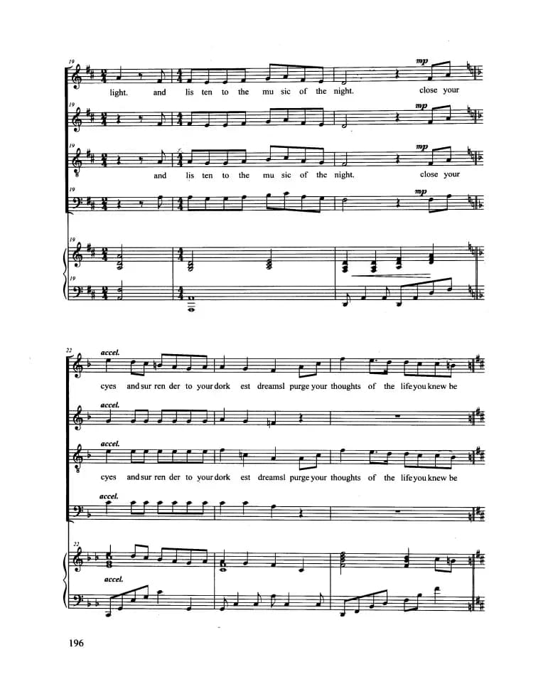 The Music of The Night（合唱 正谱）