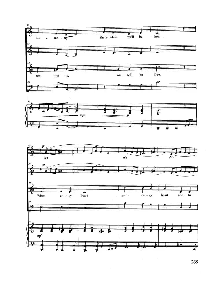 Hymn To Freedom（合唱 正谱）