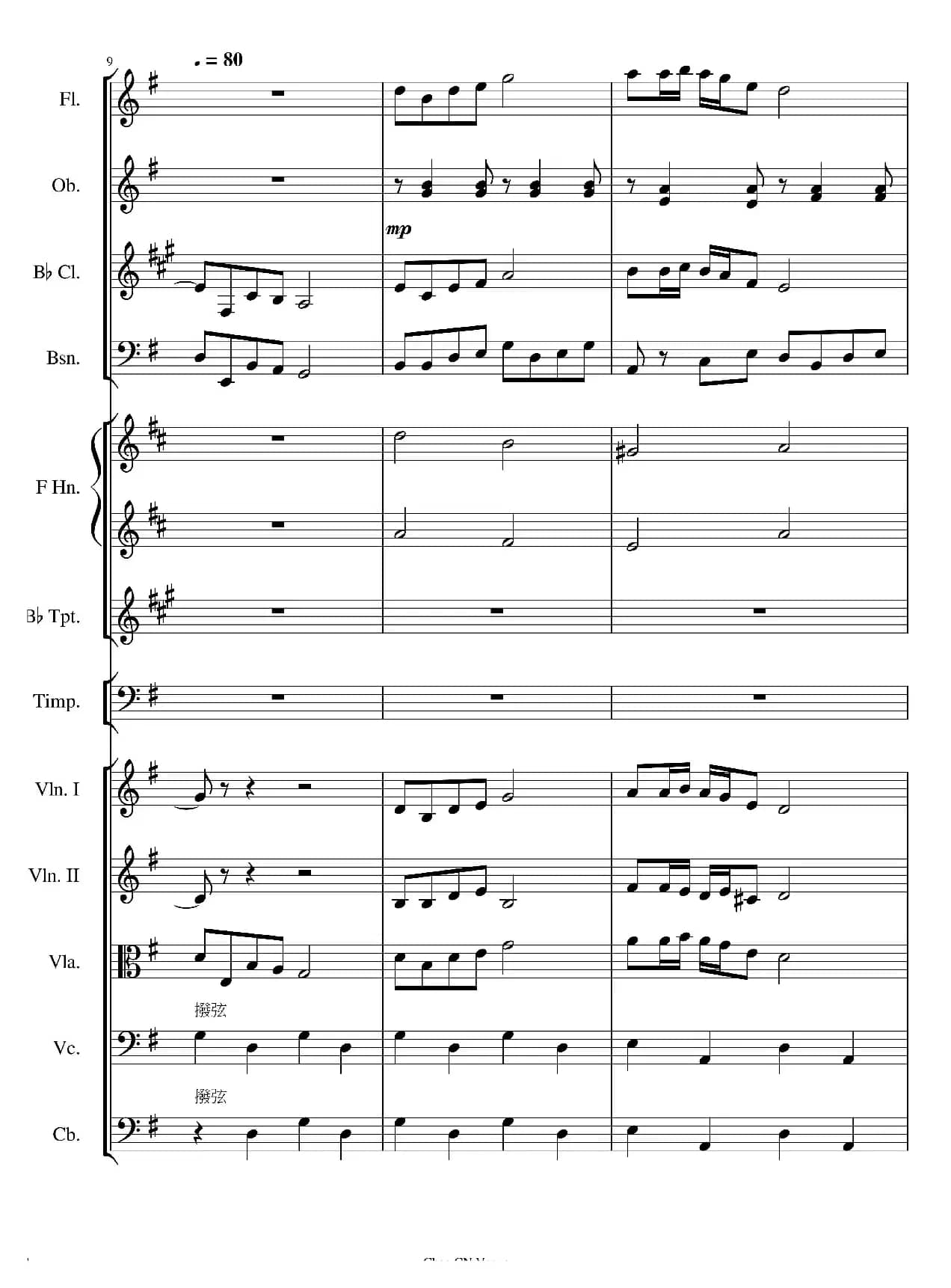 歌劇《紅色採藥隊》序曲總譜