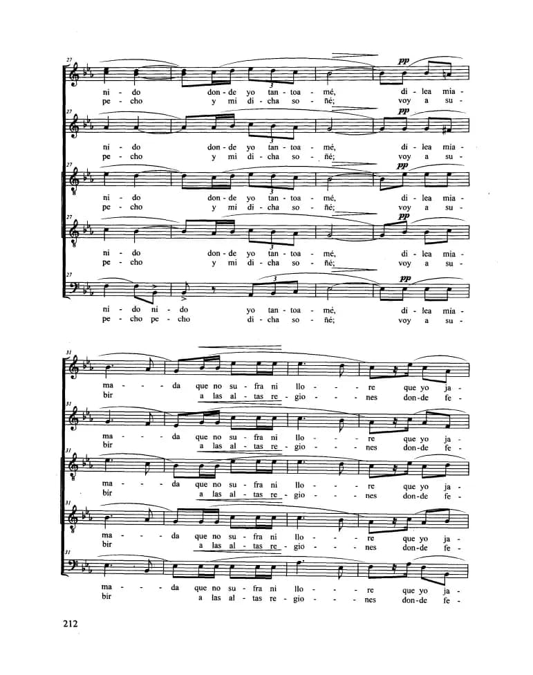 La Golondrina（合唱 正谱）