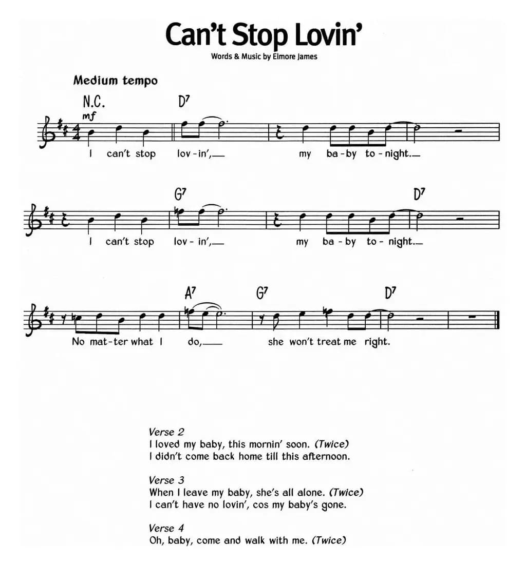 蓝调音乐：Can't Stop Lovin'
