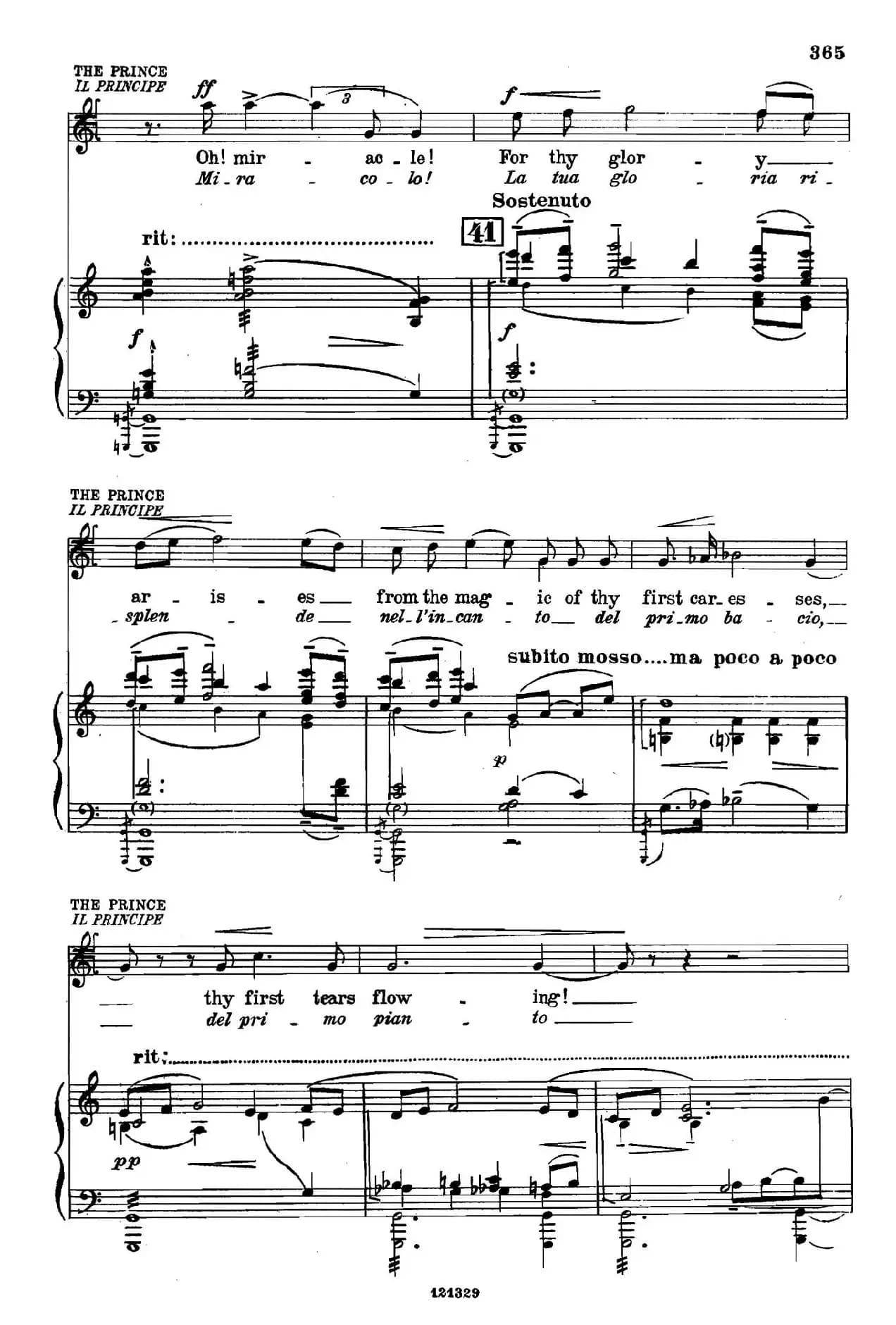 《图兰朵公主》三幕五场歌剧（英意双语）全谱（钢琴伴奏谱 P374——397）