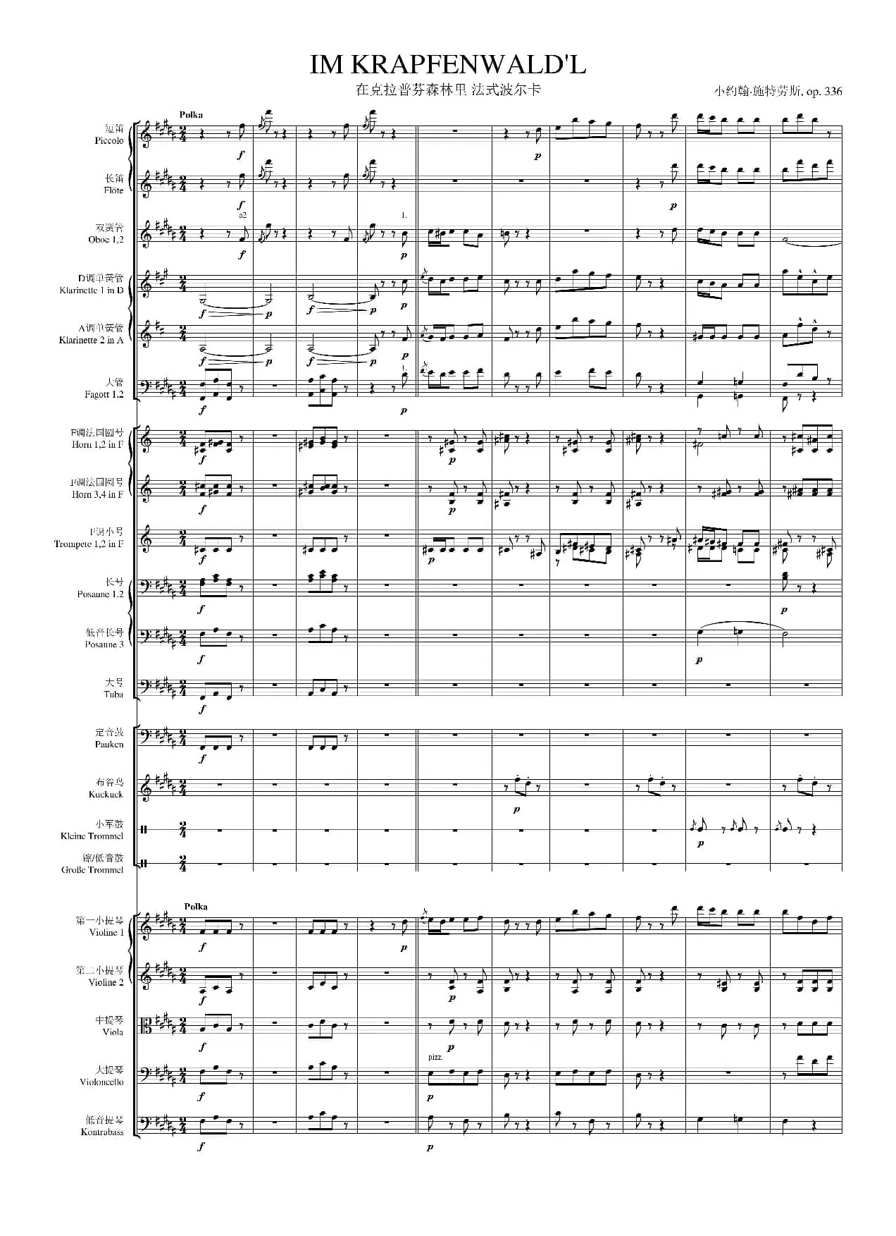 Im Krapfenwald'l Polka Française op. 336