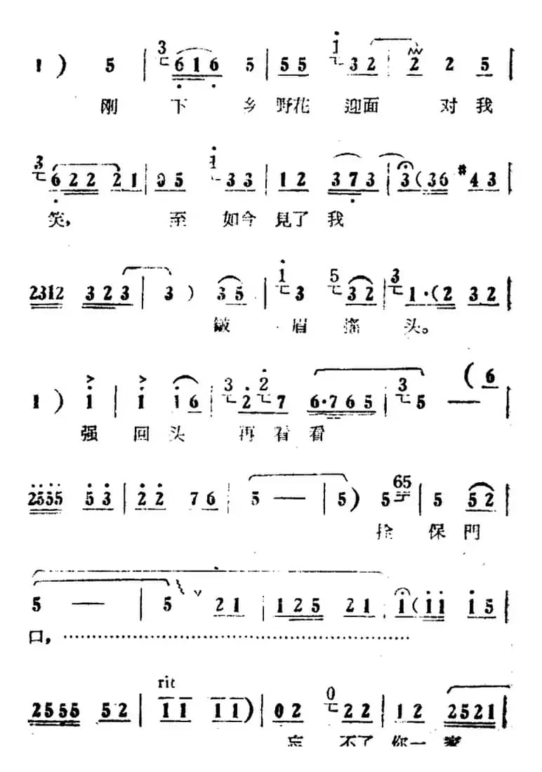 人也留来地也留（电影版《朝阳沟》选段、银环唱段、画外伴唱）