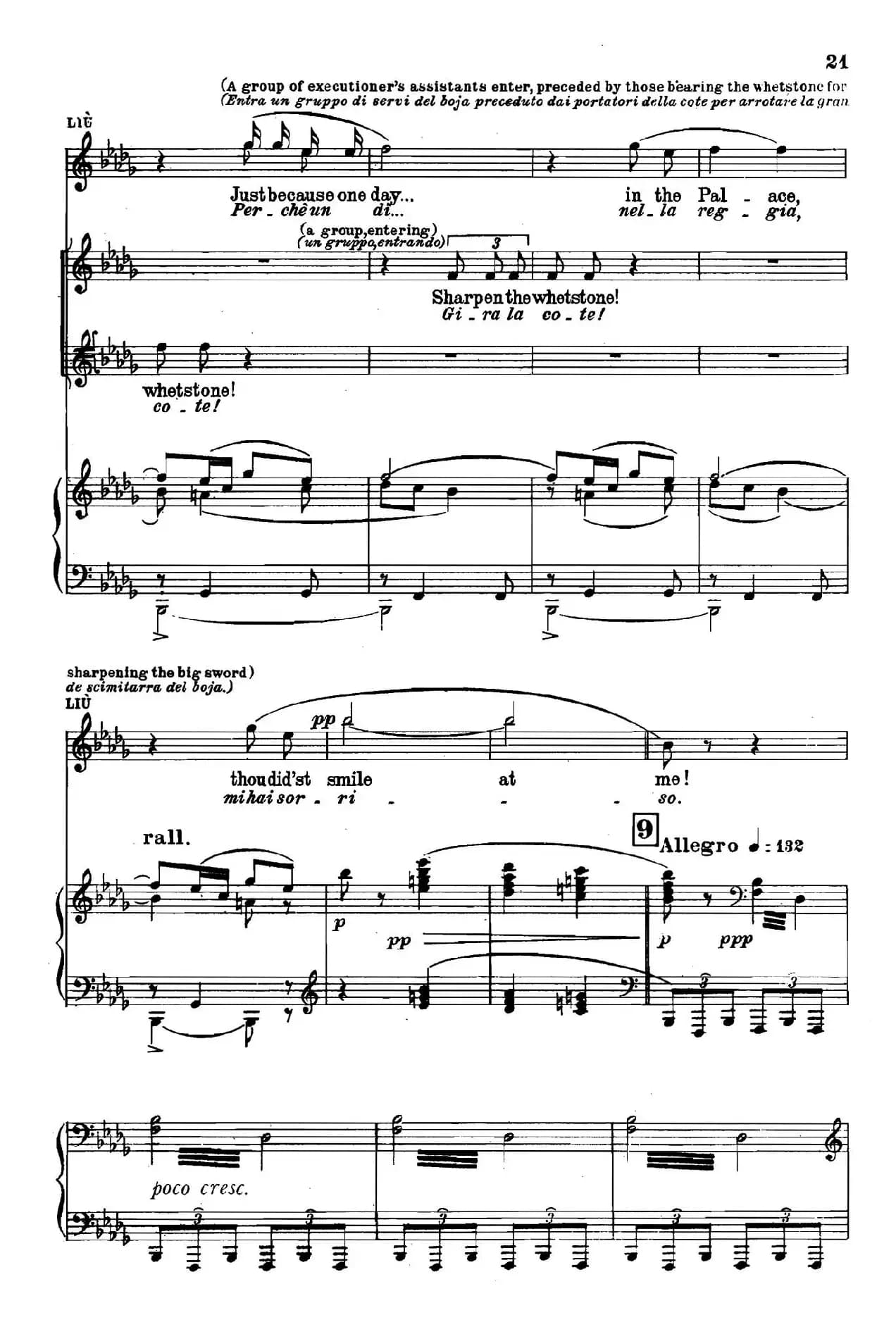 《图兰朵公主》三幕五场歌剧（英意双语）全谱（钢琴伴奏谱 P1——27）