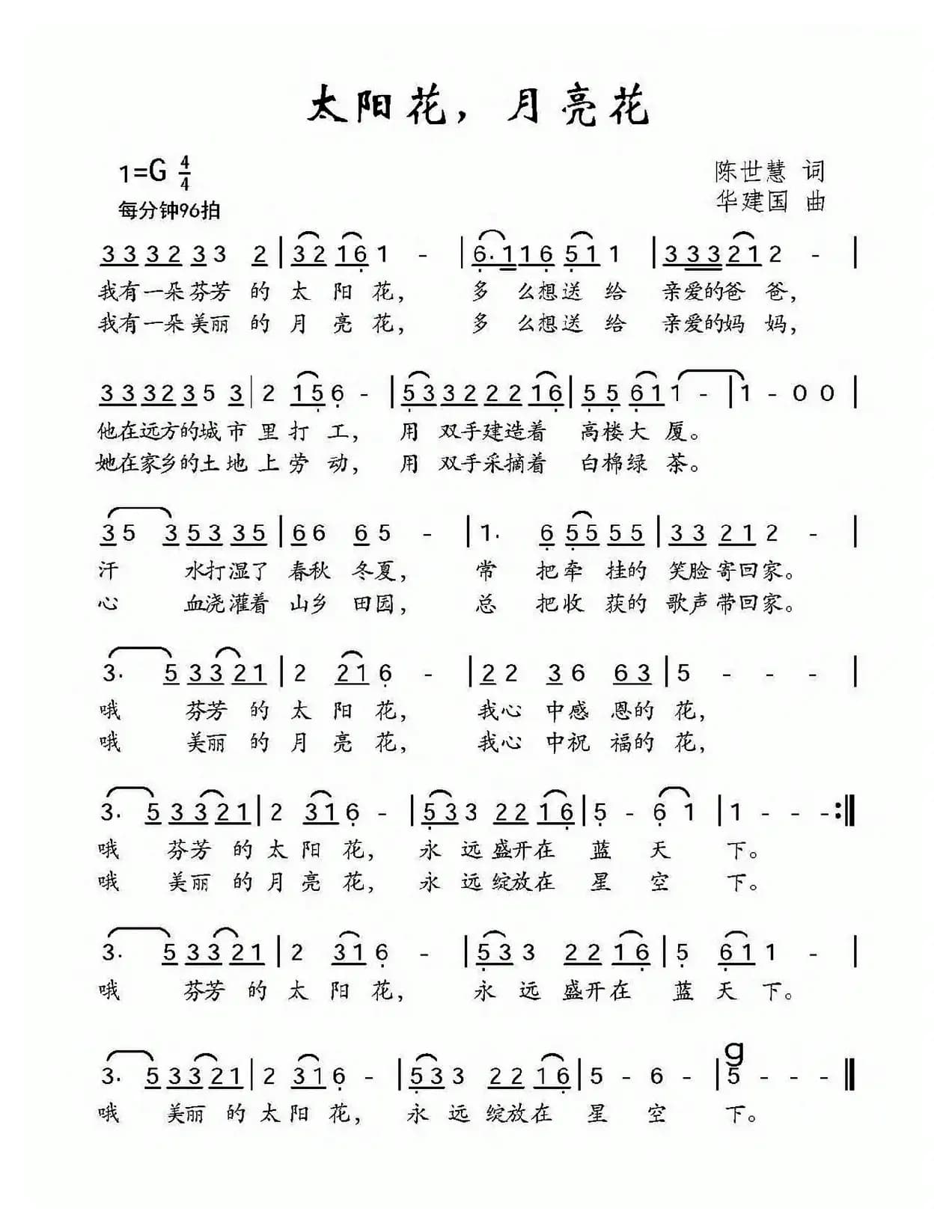 太阳花，月亮花