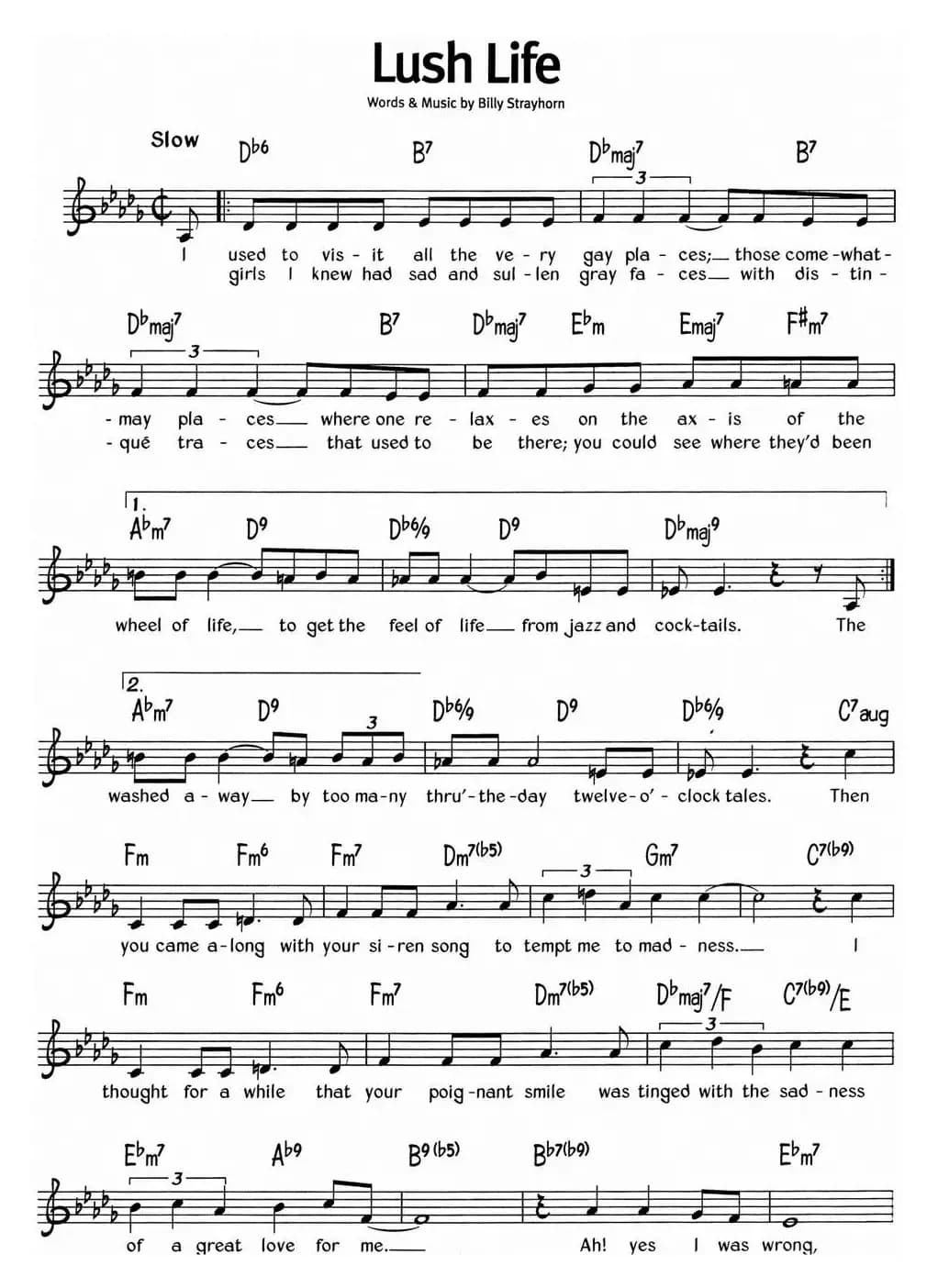 蓝调音乐：Lush Life