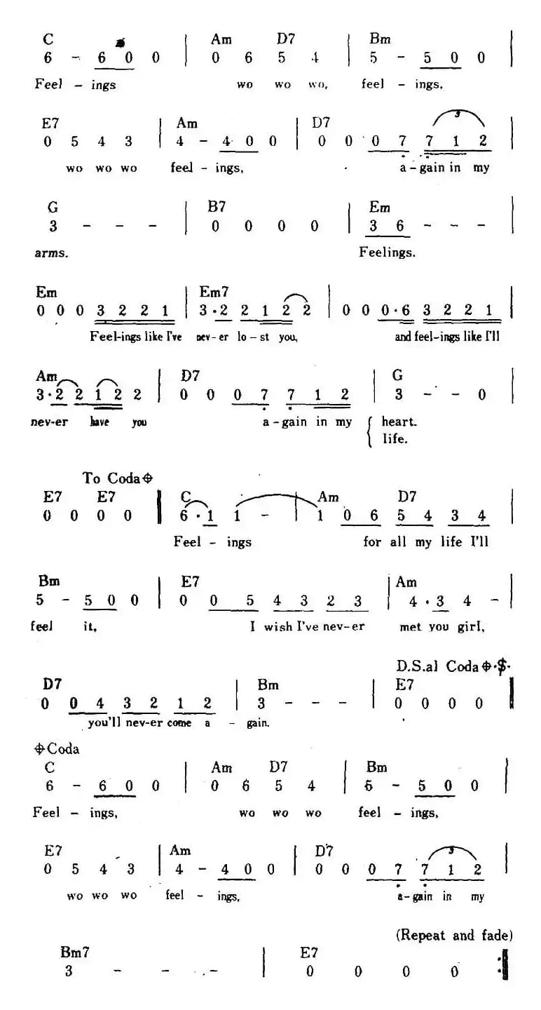 [美]Feelings（情感、带和弦）