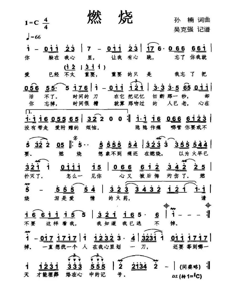 燃烧（孙楠演唱版）