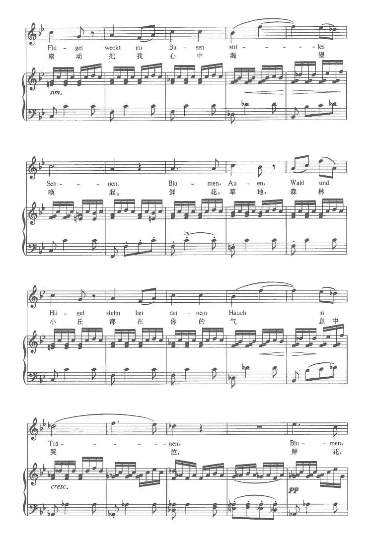 苏莱卡的第二支歌（中外文对照版、正谱 [奥]）