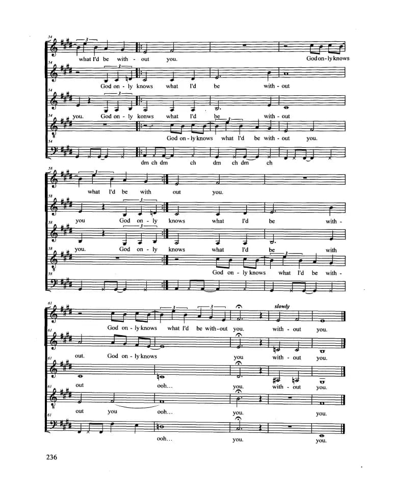 GOD ONLY KNOWS（合唱 正谱）