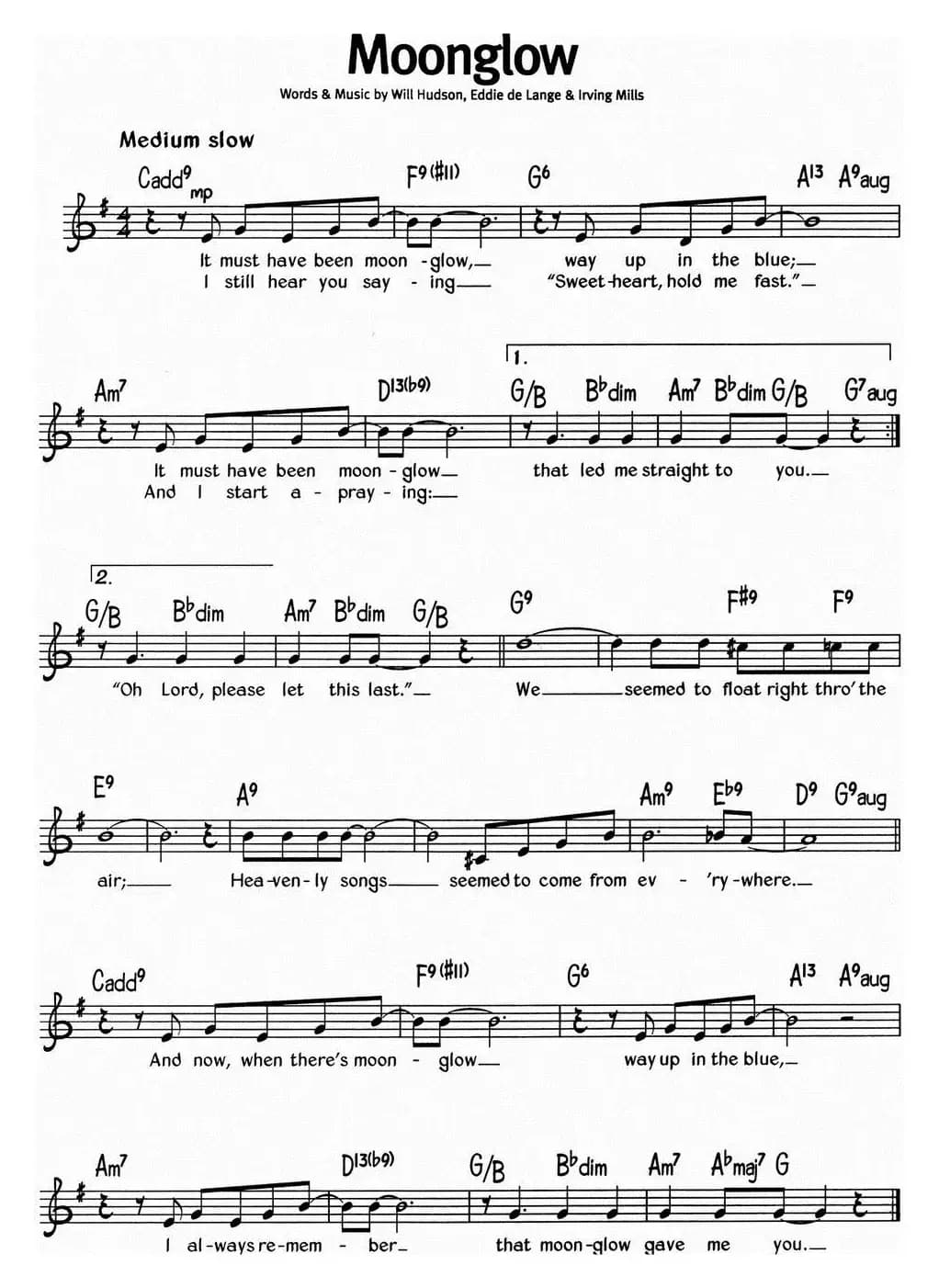 蓝调音乐：Moonglow