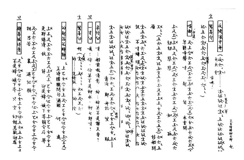 [粤曲]天香情醉柳七郎（工尺谱）