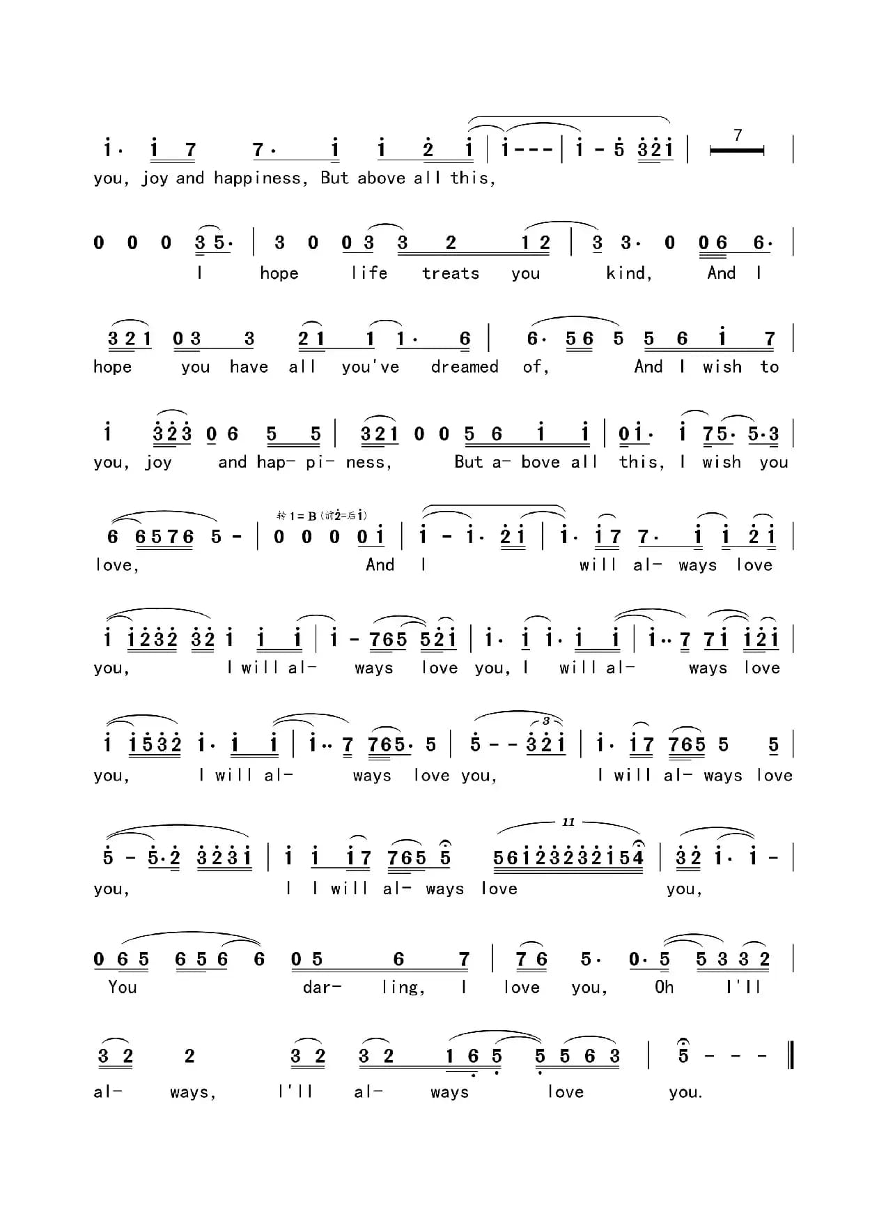 I will Always Love you