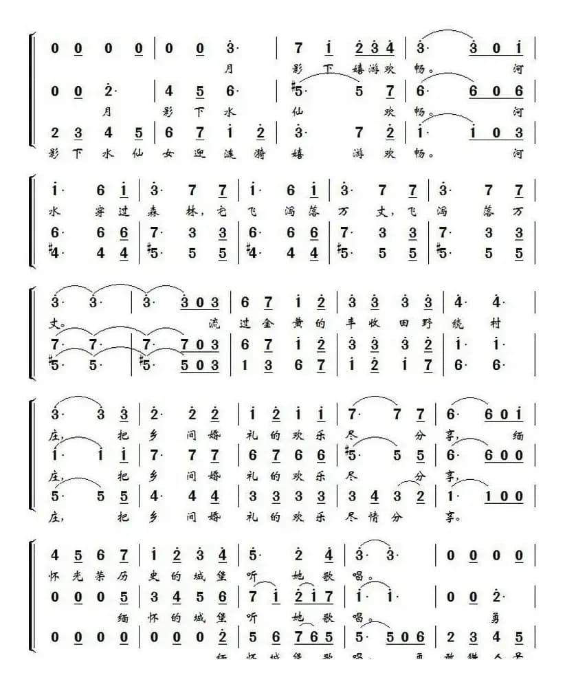 [捷]伏尔塔瓦河（林华填词编合唱版）