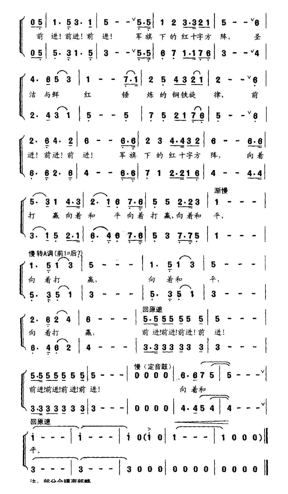 前进，军旗下的红十字方阵