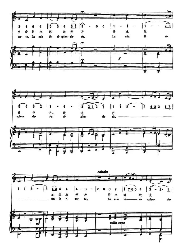 在牢笼中（正谱、线简谱、中外文对照版）