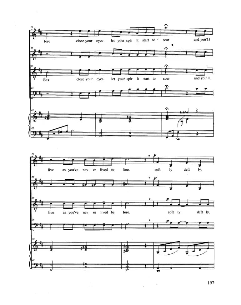 The Music of The Night（合唱 正谱）