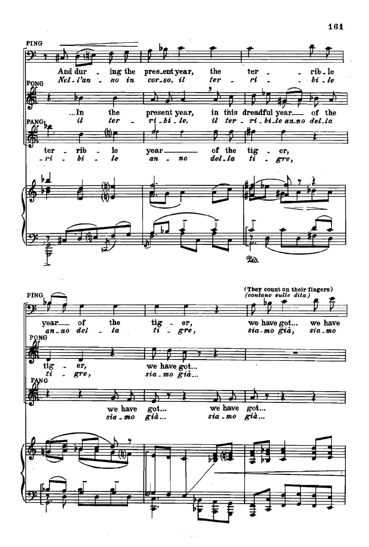 《图兰朵公主》三幕五场歌剧（英意双语）全谱（钢琴伴奏谱 P167——194）