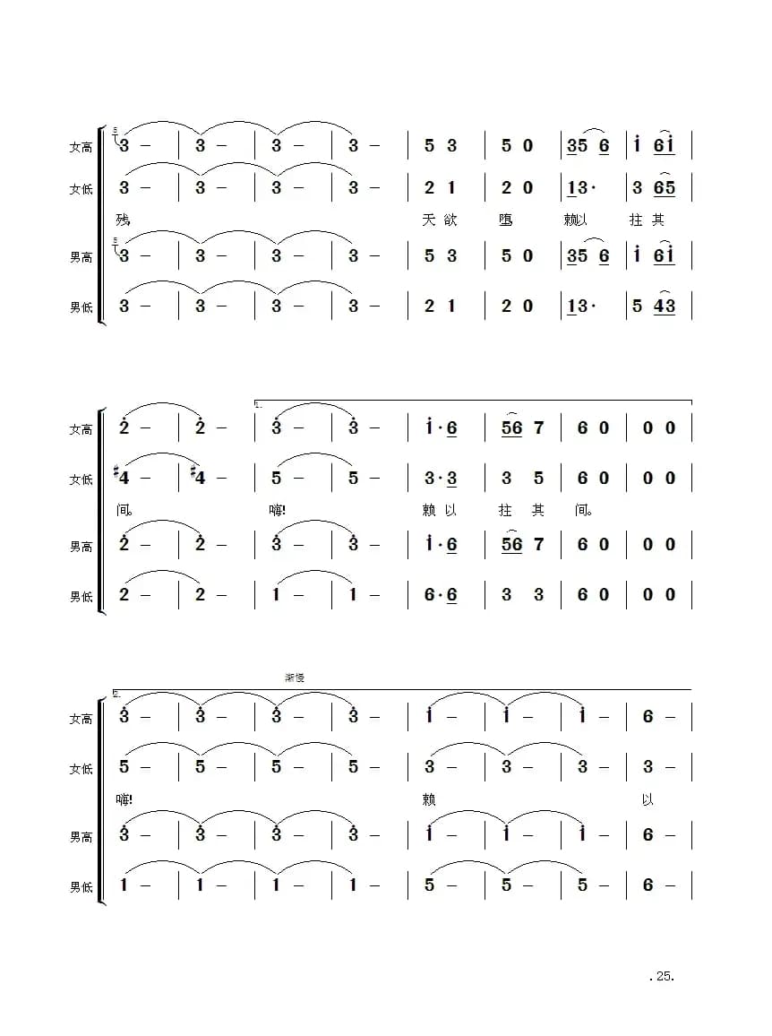 毛主席诗词交响组歌：十六字令三首·山