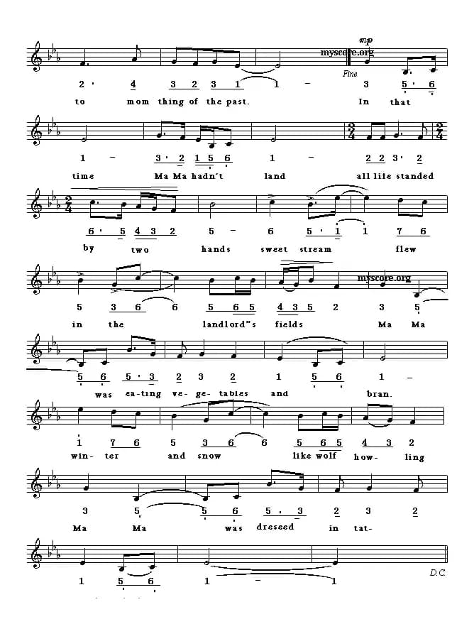 Listening to MaMa that thing of past（听妈妈讲那过去事情）