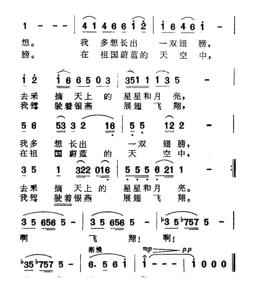 理想的翅膀（度人词 王和声曲）