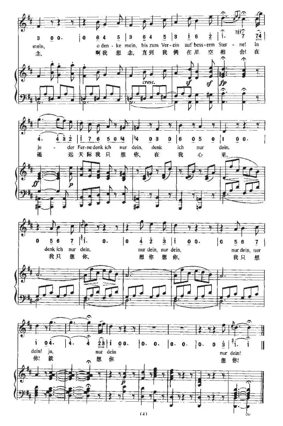 Andenken（思念 [中外文对照、正谱]）