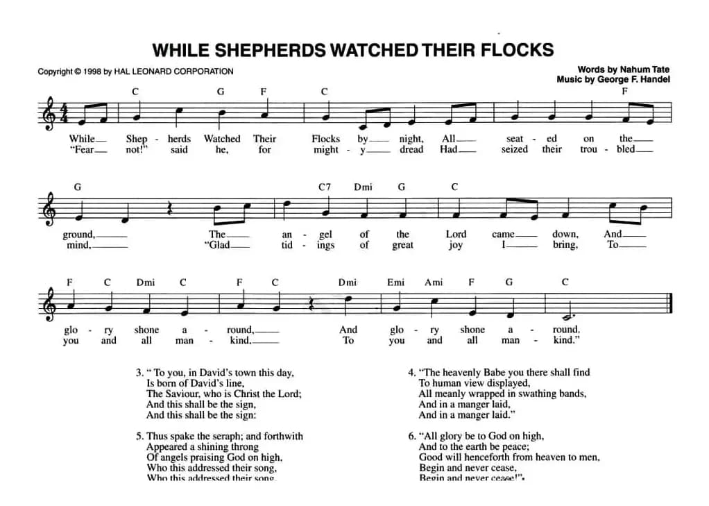 WHILE VSHEPHERDS WATCHED THEIR FLOCKS