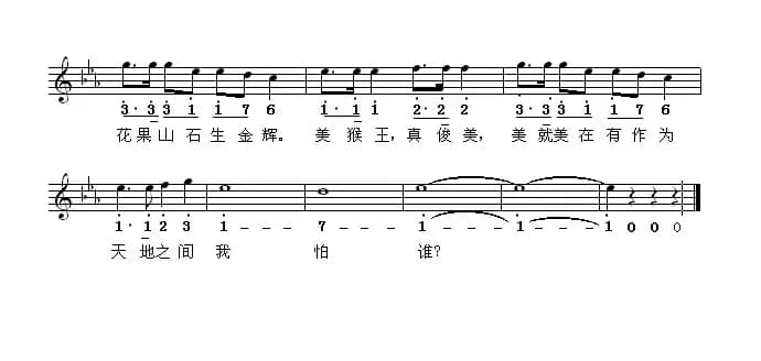 美猴王（线简谱混排版）