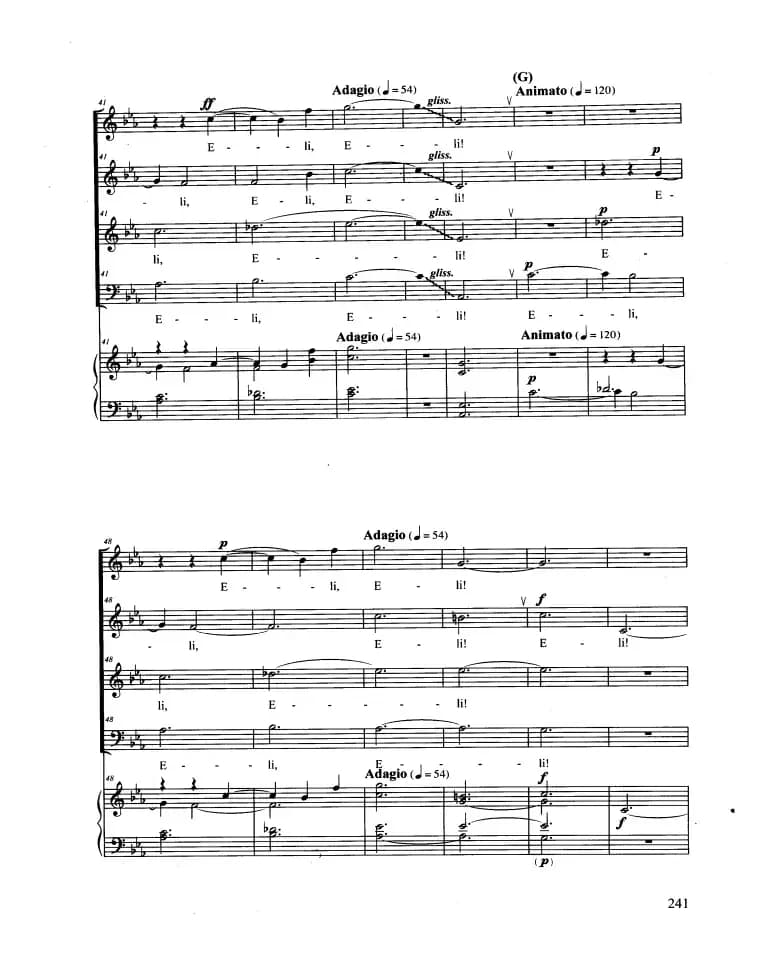 ELI，ELI！（合唱 正谱）