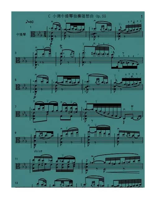 C 小调中提琴独奏随想曲 Op.55