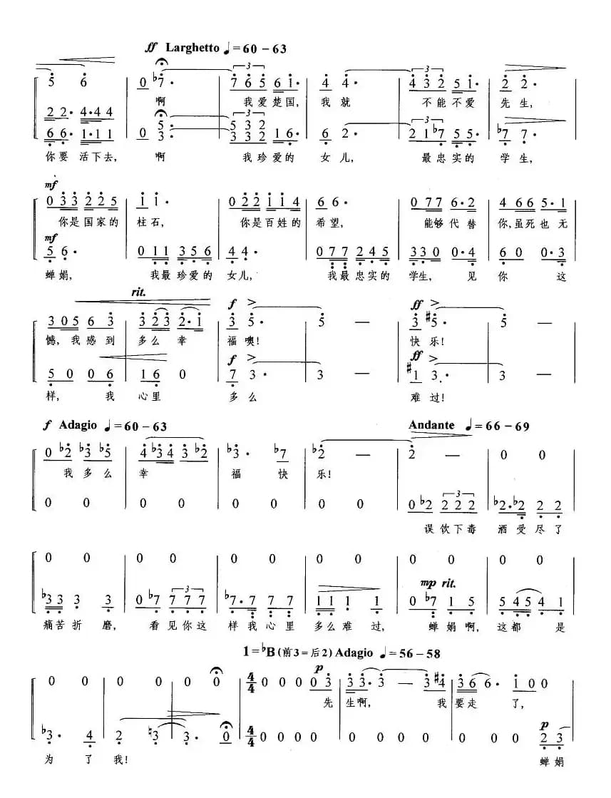 离别之歌(歌剧《屈原》选曲)