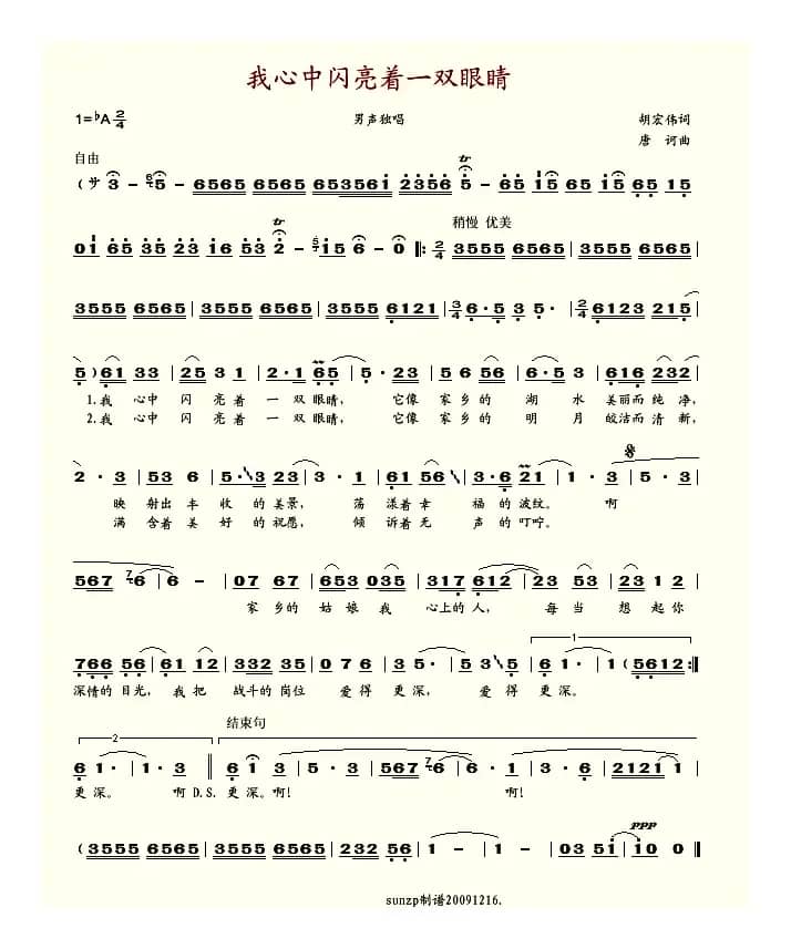 我心中闪亮着一双眼睛（张振富）