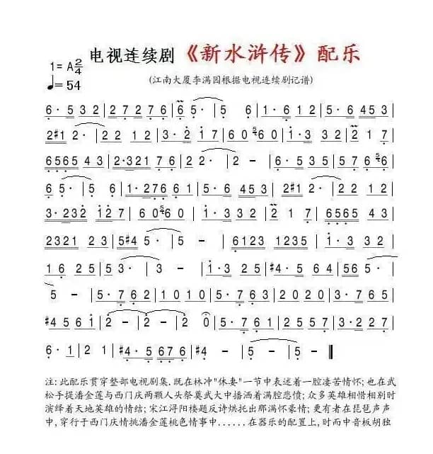 电视连续剧《新水浒传》配乐