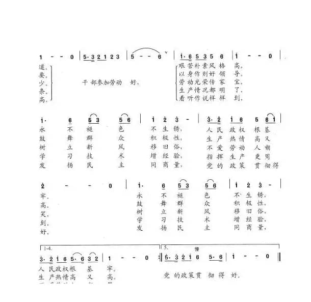 干部参加劳动好