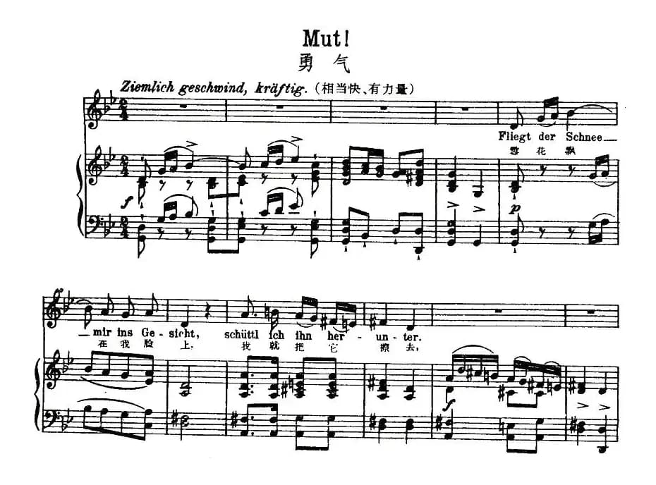 勇气（中外文对照版、正谱 [奥]）