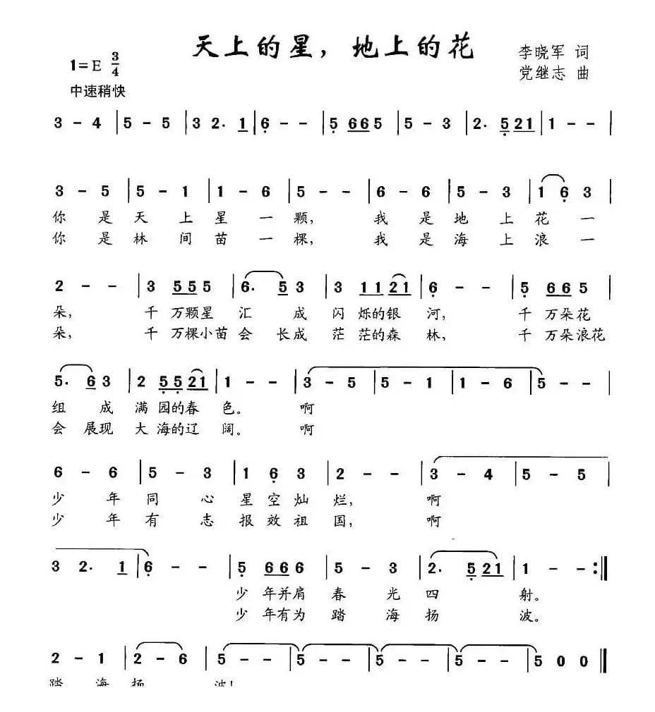 天上的星 地上的花