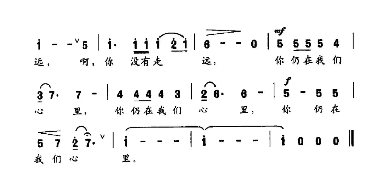 你没有走远，仍在我们心里